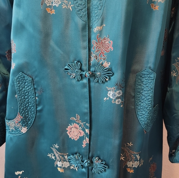 Vintage Chinese Silk Kimono Size 36 - Picture 7 of 10